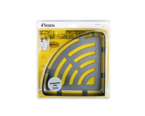 Полка угловая одноэтажная FIXSEN Hotel графит (FX-31003M)