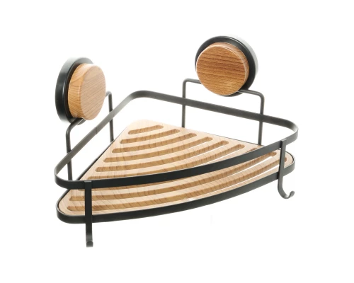 Полка Fixsen угловая одноэтажная черная-дерево Magic (FX-940B-1)