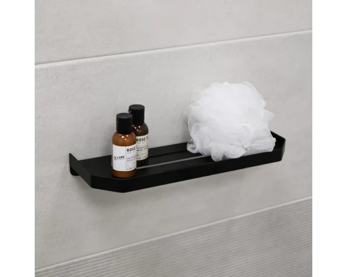 Полка прямоугольная одноэтажная Fixsen Hi-Tech черная (FX-843B)