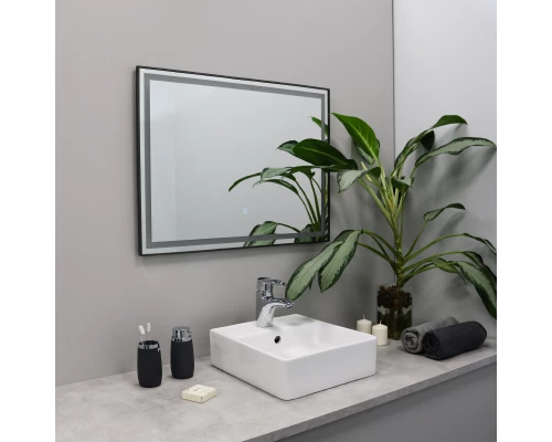 Зеркало FIXSEN с подсветкой LED прямоугольное 90х70 см графит (FX-2090F)