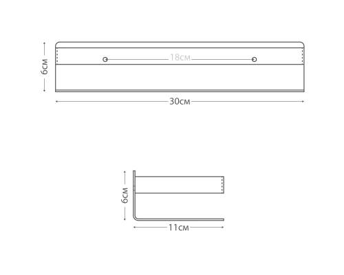 Полка прямоугольная Fixsen одноэтажная золото-сатин "HOTEL" (FX-31003H)