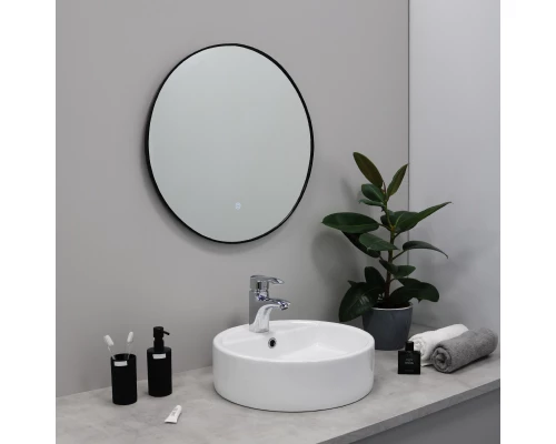 Зеркало FIXSEN с подсветкой LED круглое 70х70 см черное (FX-1070B)