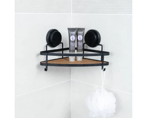 Полка Fixsen угловая одноэтажная черная  Magic (FX-920B-1)