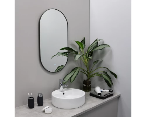 Зеркало FIXSEN с подсветкой LED овальное 50х90 см графит (FX-3090F)