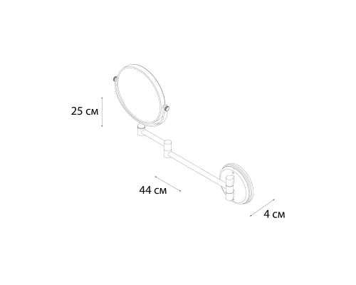 Зеркало косметическое FIXSEN Hotel золото-сатин D15 (FX-31021G)