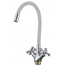 Смеситель для кухонной мойки Fmark с гибким цветным изливом (FM4319-04)