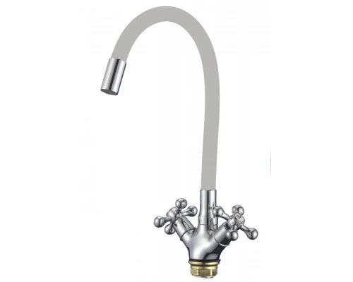 Смеситель для кухонной мойки Fmark с гибким цветным изливом (FM4319-04)