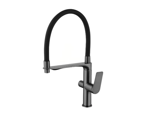 Смеситель для кухни Haiba с подключением фильтра воды, пепельный (HB76816-3)