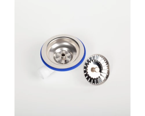 Сифон IDDIS для мойки с выпуском 3 1/2 с переливом и и отводом Kitchen Line (S11UPS0i84)