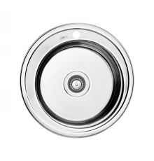 Мойка врезного монтажа с сифоном IDDIS Suno S, нерж. сталь, шелк, D505 (SUN50S0i77S)