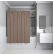 Штора для ванной, 200x180 см, Полиэстер, коричневый, IDDIS (BS03P18i11)