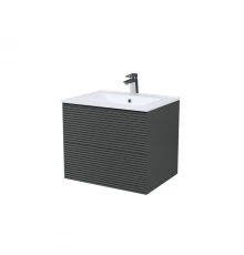 Тумба с умывальником IDDIS Bild подвесная, 60 см, темно-серый (BIL60G0i95K)