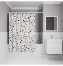 Штора для ванной, 200x180 см, Полиэстер, белый, IDDIS (BT01P18i11)
