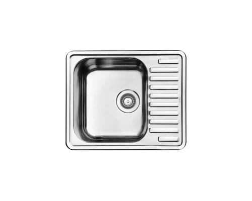 Мойка врезного монтажа с сифоном IDDIS Strit S, нерж. сталь, полир., 585*485 (STR58PDi77S)