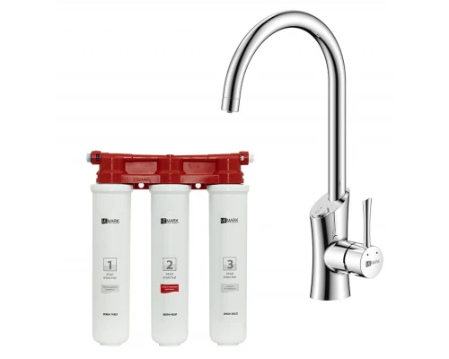 Комплект Lemark Смеситель LM3072C для кухни + Фильтр BASIC для очистки воды от хлора и вредных примесей (LM3072C085)