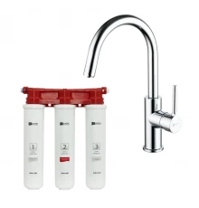 Комплект LEMARK Смеситель LM3073C для кухни + Фильтр BASIC для очистки воды (LM3073C085)
