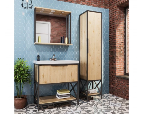 Зеркало с  подсветкой MIXLINE Бруклин-80 дуб бунратти (543584)