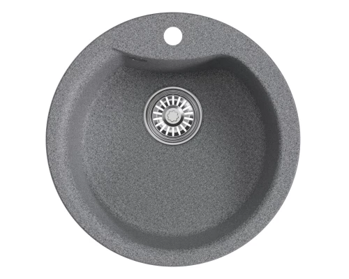 Мойкa MIXLINE ML-GM12 круглая  темно-серая (309) 480мм (глуб. чаши 210) NEW (551834)