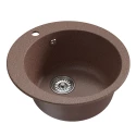 Мойкa MIXLINE ML-GM13 круглая  терракотовая (307) 495мм (глуб. чаши 200) NEW (551889)