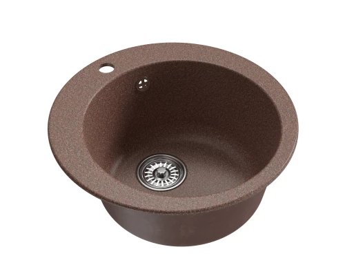 Мойкa MIXLINE ML-GM13 круглая  терракотовая (307) 495мм (глуб. чаши 200) NEW (551889)