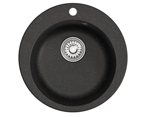 Мойкa MIXLINE ML-GM13 круглая  черная (308) 495мм (глуб. чаши 200) NEW (551890)