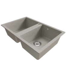 Мойка MIXLINE ML-GM23 двухчашевая  серая (310) 770*500*190мм NEW (552039)