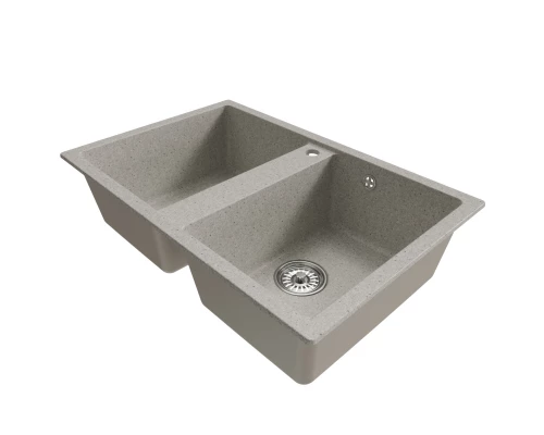 Мойка MIXLINE ML-GM23 двухчашевая  серая (310) 770*500*190мм NEW (552039)