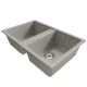 Мойка MIXLINE ML-GM23 двухчашевая  серая (310) 770*500*190мм NEW (552039)