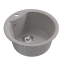 Мойкa MIXLINE ML-GM12 круглая  серая (310) 480мм (глуб. чаши 210) NEW (551835)