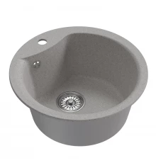 Мойкa MIXLINE ML-GM12 круглая  серая (310) 480мм (глуб. чаши 210) NEW (551835)