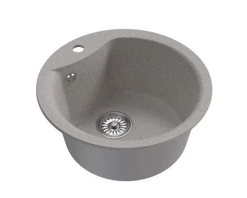 Мойкa MIXLINE ML-GM12 круглая  серая (310) 480мм (глуб. чаши 210) NEW (551835)