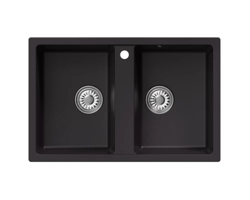 Мойка MIXLINE ML-GM23 двухчашевая, шоколад, 770*500*190мм NEW (552046)