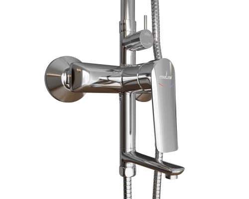 Душевая система MIXLINE ML2429 излив лейка 3 позиции + лейка "Тропический душ" хром (550775)