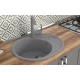 Мойка MIXLINE ML-GMS08 СТАНДАРТ овальная с крылом, темно-серый, 570*460*170мм (551120)