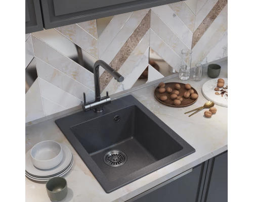 Мойка MIXLINE ML-GM14 антрацит (343)  420*500*190мм NEW (551909)