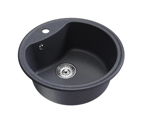 Мойкa MIXLINE ML-GM09 круглая  антрацит (343) 510 мм (глуб. чаши 190) NEW (551804)