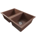 Мойка MIXLINE ML-GM23 двухчашевая  терракотовая (307) 770*500*190мм NEW (552036)