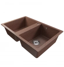 Мойка MIXLINE ML-GM23 двухчашевая  терракотовая (307) 770*500*190мм NEW (552036)