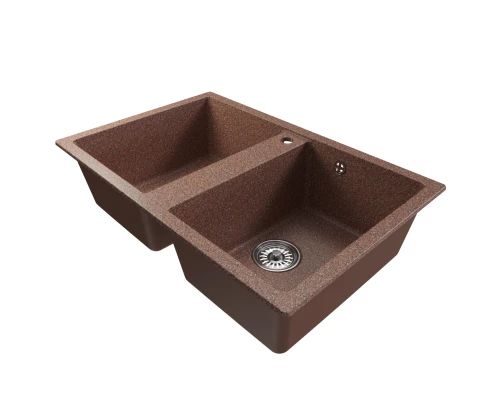 Мойка MIXLINE ML-GM23 двухчашевая  терракотовая (307) 770*500*190мм NEW (552036)
