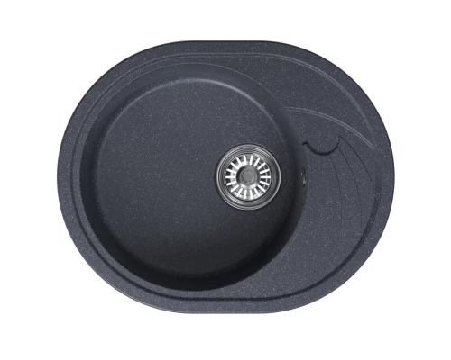 Мойка MIXLINE ML-GM17 овальная с крылом  антрацит (343) 580*470*180мм NEW (551945)