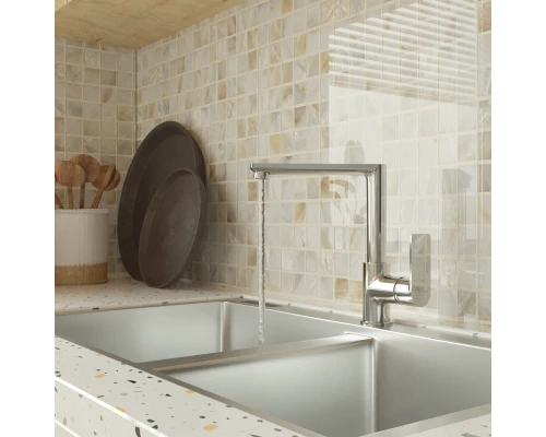 Смеситель для кухни 35k MIXLINE ML26-032 "Life" высокий излив боковая ручка (550759)