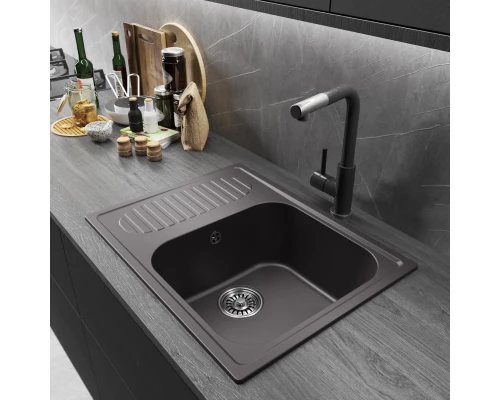 Мойка MIXLINE ML-GM18 с крылом, шоколад, 640*490*190мм NEW (551979)