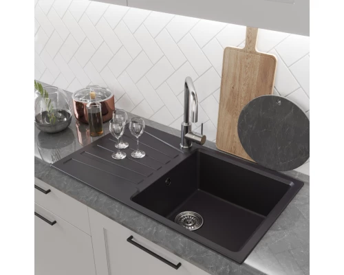 Мойка MIXLINE ML-GM20 с крылом, шоколад, 830*480*190мм NEW (552009)