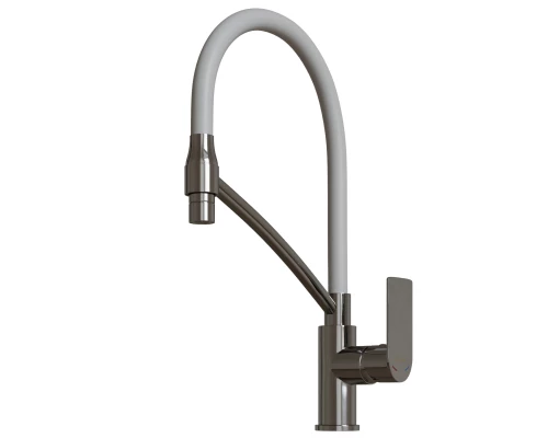 Смеситель для кухни 35к MIXLINE ML26-10 "Life" гибкий излив, б/отв, боковая ручка (553227)