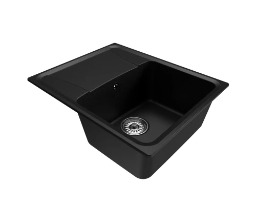Мойка MIXLINE ML-GM26 с крылом  ультра-черная (344) 580*470*190мм NEW (552087)