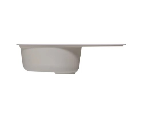 Мойка MIXLINE ML-GM16 овальная с крылом  ультра-белая (341) 730*460*180мм NEW (551931)