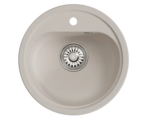 Мойка MIXLINE ML-GM10 КРУГЛАЯ, БЕЛАЯ (331), 440ММ (ГЛУБ. ЧАШИ 180) (551813)