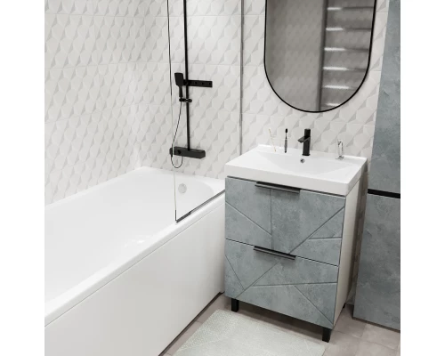 Тумба для ванной MIXLINE "Гранд-60" Бетон под ум.Fest-60 (Sanita Lux) (553026)