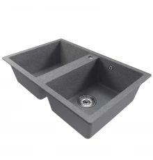 Мойка MIXLINE ML-GM23 двухчашевая  графит (342) 770*500*190мм NEW (552043)