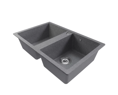Мойка MIXLINE ML-GM23 двухчашевая  графит (342) 770*500*190мм NEW (552043)